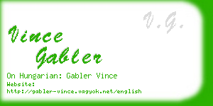 vince gabler business card